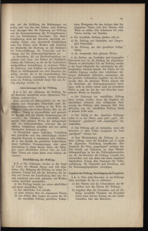 Verordnungsblatt für die Dienstbereiche der Bundesministerien für Unterricht und kulturelle Angelegenheiten bzw. Wissenschaft und Verkehr 19460201 Seite: 41