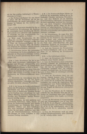 Verordnungsblatt für die Dienstbereiche der Bundesministerien für Unterricht und kulturelle Angelegenheiten bzw. Wissenschaft und Verkehr 19460201 Seite: 9