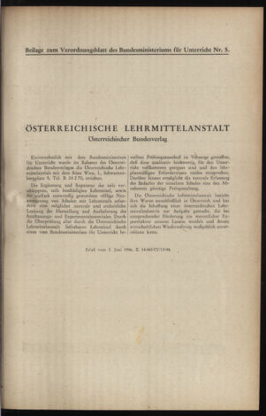 Verordnungsblatt für die Dienstbereiche der Bundesministerien für Unterricht und kulturelle Angelegenheiten bzw. Wissenschaft und Verkehr 19460501 Seite: 15