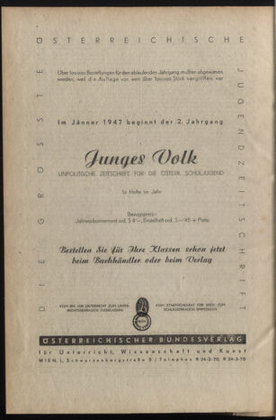 Verordnungsblatt für die Dienstbereiche der Bundesministerien für Unterricht und kulturelle Angelegenheiten bzw. Wissenschaft und Verkehr 19461201 Seite: 10