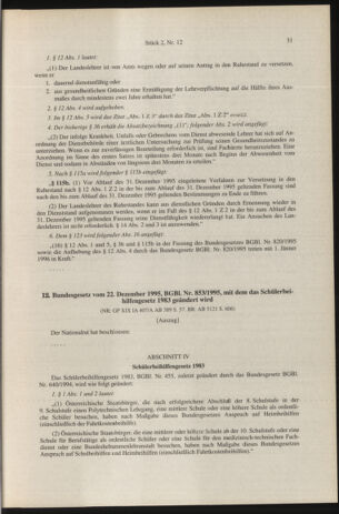 Verordnungsblatt für die Dienstbereiche der Bundesministerien für Unterricht und kulturelle Angelegenheiten bzw. Wissenschaft und Verkehr 19960201 Seite: 7