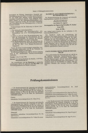 Verordnungsblatt für die Dienstbereiche der Bundesministerien für Unterricht und kulturelle Angelegenheiten bzw. Wissenschaft und Verkehr 19960301 Seite: 25