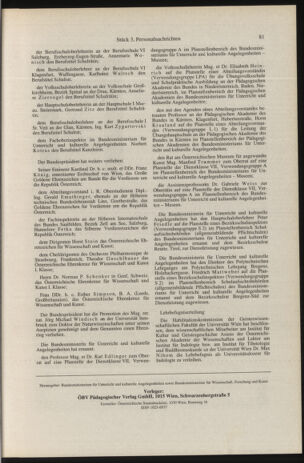 Verordnungsblatt für die Dienstbereiche der Bundesministerien für Unterricht und kulturelle Angelegenheiten bzw. Wissenschaft und Verkehr 19960301 Seite: 33