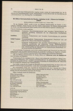 Verordnungsblatt für die Dienstbereiche der Bundesministerien für Unterricht und kulturelle Angelegenheiten bzw. Wissenschaft und Verkehr 19960301 Seite: 4