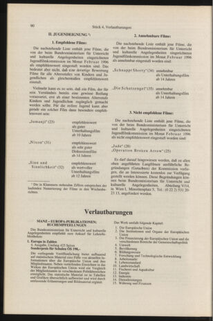 Verordnungsblatt für die Dienstbereiche der Bundesministerien für Unterricht und kulturelle Angelegenheiten bzw. Wissenschaft und Verkehr 19960401 Seite: 6