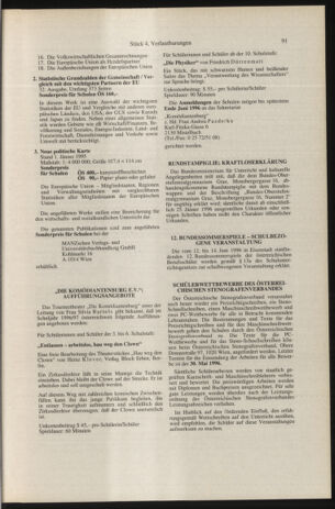 Verordnungsblatt für die Dienstbereiche der Bundesministerien für Unterricht und kulturelle Angelegenheiten bzw. Wissenschaft und Verkehr 19960401 Seite: 7