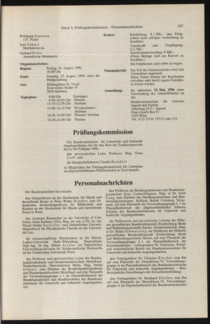 Verordnungsblatt für die Dienstbereiche der Bundesministerien für Unterricht und kulturelle Angelegenheiten bzw. Wissenschaft und Verkehr 19960501 Seite: 11