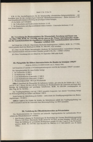 Verordnungsblatt für die Dienstbereiche der Bundesministerien für Unterricht und kulturelle Angelegenheiten bzw. Wissenschaft und Verkehr 19960501 Seite: 3