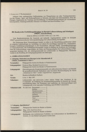 Verordnungsblatt für die Dienstbereiche der Bundesministerien für Unterricht und kulturelle Angelegenheiten bzw. Wissenschaft und Verkehr 19960801 Seite: 23