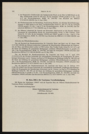 Verordnungsblatt für die Dienstbereiche der Bundesministerien für Unterricht und kulturelle Angelegenheiten bzw. Wissenschaft und Verkehr 19960801 Seite: 30