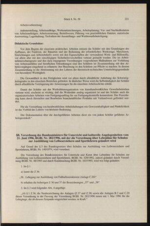 Verordnungsblatt für die Dienstbereiche der Bundesministerien für Unterricht und kulturelle Angelegenheiten bzw. Wissenschaft und Verkehr 19960801 Seite: 9