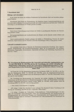 Verordnungsblatt für die Dienstbereiche der Bundesministerien für Unterricht und kulturelle Angelegenheiten bzw. Wissenschaft und Verkehr 19960815 Seite: 57