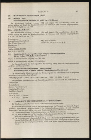 Verordnungsblatt für die Dienstbereiche der Bundesministerien für Unterricht und kulturelle Angelegenheiten bzw. Wissenschaft und Verkehr 19960901 Seite: 71