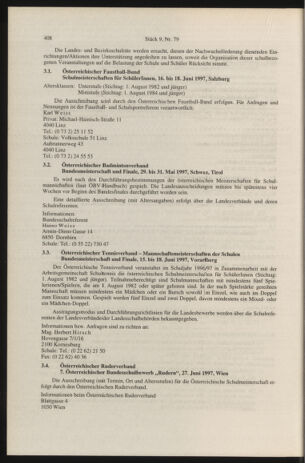 Verordnungsblatt für die Dienstbereiche der Bundesministerien für Unterricht und kulturelle Angelegenheiten bzw. Wissenschaft und Verkehr 19960901 Seite: 72