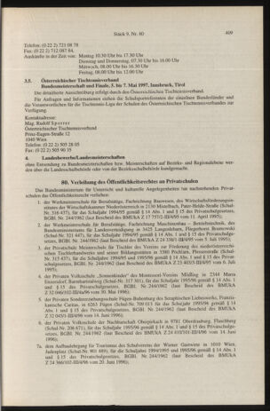 Verordnungsblatt für die Dienstbereiche der Bundesministerien für Unterricht und kulturelle Angelegenheiten bzw. Wissenschaft und Verkehr 19960901 Seite: 73