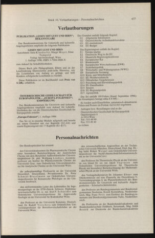 Verordnungsblatt für die Dienstbereiche der Bundesministerien für Unterricht und kulturelle Angelegenheiten bzw. Wissenschaft und Verkehr 19961001 Seite: 17