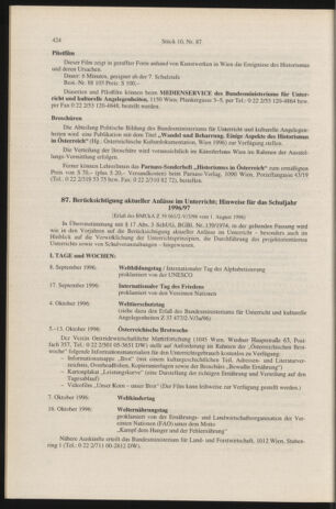 Verordnungsblatt für die Dienstbereiche der Bundesministerien für Unterricht und kulturelle Angelegenheiten bzw. Wissenschaft und Verkehr 19961001 Seite: 4