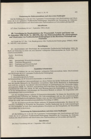 Verordnungsblatt für die Dienstbereiche der Bundesministerien für Unterricht und kulturelle Angelegenheiten bzw. Wissenschaft und Verkehr 19961101 Seite: 3