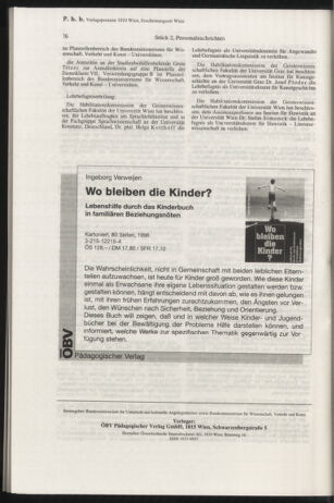 Verordnungsblatt für die Dienstbereiche der Bundesministerien für Unterricht und kulturelle Angelegenheiten bzw. Wissenschaft und Verkehr 19970201 Seite: 52