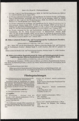 Verordnungsblatt für die Dienstbereiche der Bundesministerien für Unterricht und kulturelle Angelegenheiten bzw. Wissenschaft und Verkehr 19970401 Seite: 19