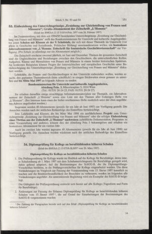 Verordnungsblatt für die Dienstbereiche der Bundesministerien für Unterricht und kulturelle Angelegenheiten bzw. Wissenschaft und Verkehr 19970501 Seite: 23