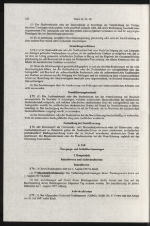 Verordnungsblatt für die Dienstbereiche der Bundesministerien für Unterricht und kulturelle Angelegenheiten bzw. Wissenschaft und Verkehr 19970515 Seite: 32