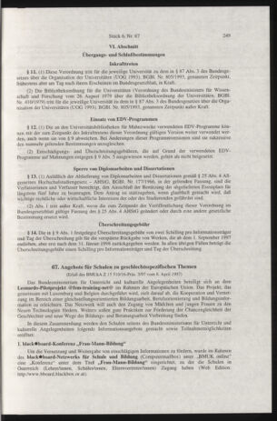 Verordnungsblatt für die Dienstbereiche der Bundesministerien für Unterricht und kulturelle Angelegenheiten bzw. Wissenschaft und Verkehr 19970601 Seite: 13