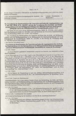 Verordnungsblatt für die Dienstbereiche der Bundesministerien für Unterricht und kulturelle Angelegenheiten bzw. Wissenschaft und Verkehr 19970701 Seite: 19