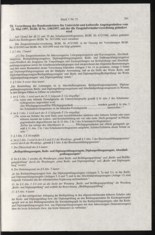 Verordnungsblatt für die Dienstbereiche der Bundesministerien für Unterricht und kulturelle Angelegenheiten bzw. Wissenschaft und Verkehr 19970701 Seite: 23