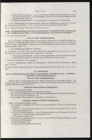 Verordnungsblatt für die Dienstbereiche der Bundesministerien für Unterricht und kulturelle Angelegenheiten bzw. Wissenschaft und Verkehr 19970701 Seite: 7