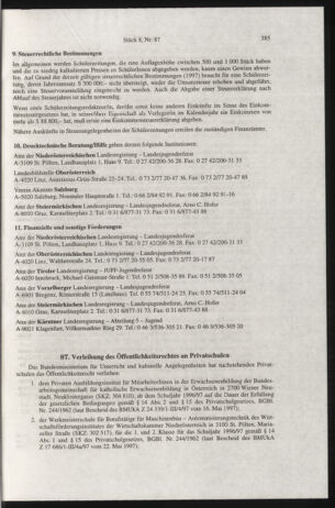 Verordnungsblatt für die Dienstbereiche der Bundesministerien für Unterricht und kulturelle Angelegenheiten bzw. Wissenschaft und Verkehr 19970801 Seite: 77