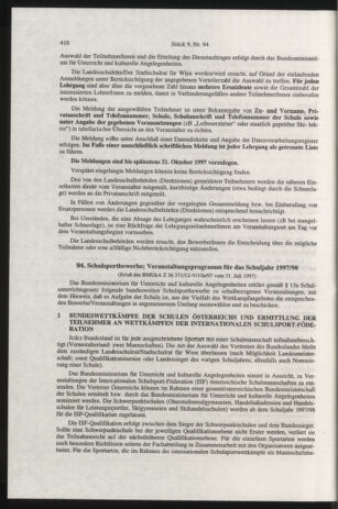 Verordnungsblatt für die Dienstbereiche der Bundesministerien für Unterricht und kulturelle Angelegenheiten bzw. Wissenschaft und Verkehr 19970901 Seite: 14