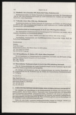 Verordnungsblatt für die Dienstbereiche der Bundesministerien für Unterricht und kulturelle Angelegenheiten bzw. Wissenschaft und Verkehr 19970901 Seite: 16