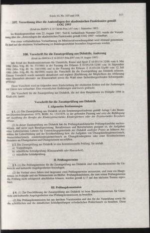 Verordnungsblatt für die Dienstbereiche der Bundesministerien für Unterricht und kulturelle Angelegenheiten bzw. Wissenschaft und Verkehr 19971001 Seite: 49