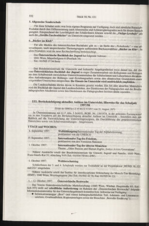 Verordnungsblatt für die Dienstbereiche der Bundesministerien für Unterricht und kulturelle Angelegenheiten bzw. Wissenschaft und Verkehr 19971001 Seite: 64