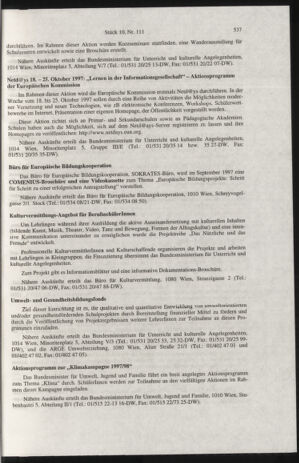 Verordnungsblatt für die Dienstbereiche der Bundesministerien für Unterricht und kulturelle Angelegenheiten bzw. Wissenschaft und Verkehr 19971001 Seite: 69