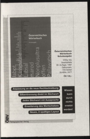 Verordnungsblatt für die Dienstbereiche der Bundesministerien für Unterricht und kulturelle Angelegenheiten bzw. Wissenschaft und Verkehr 19971101 Seite: 15