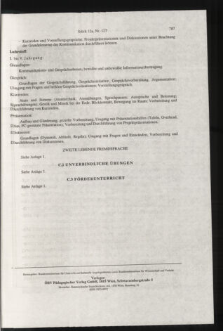 Verordnungsblatt für die Dienstbereiche der Bundesministerien für Unterricht und kulturelle Angelegenheiten bzw. Wissenschaft und Verkehr 19971215 Seite: 213