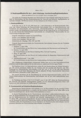 Verordnungsblatt für die Dienstbereiche der Bundesministerien für Unterricht und kulturelle Angelegenheiten bzw. Wissenschaft und Verkehr 19980101 Seite: 5