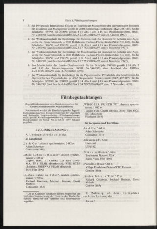 Verordnungsblatt für die Dienstbereiche der Bundesministerien für Unterricht und kulturelle Angelegenheiten bzw. Wissenschaft und Verkehr 19980101 Seite: 8