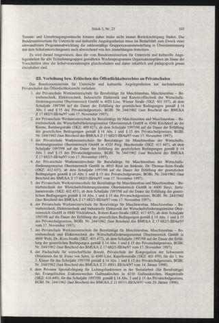 Verordnungsblatt für die Dienstbereiche der Bundesministerien für Unterricht und kulturelle Angelegenheiten bzw. Wissenschaft und Verkehr 19980301 Seite: 15