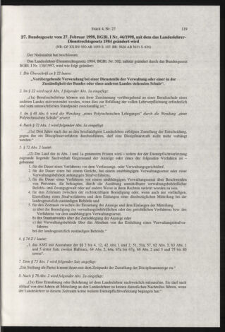 Verordnungsblatt für die Dienstbereiche der Bundesministerien für Unterricht und kulturelle Angelegenheiten bzw. Wissenschaft und Verkehr 19980401 Seite: 7