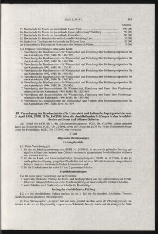 Verordnungsblatt für die Dienstbereiche der Bundesministerien für Unterricht und kulturelle Angelegenheiten bzw. Wissenschaft und Verkehr 19980501 Seite: 11