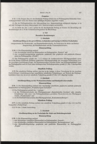 Verordnungsblatt für die Dienstbereiche der Bundesministerien für Unterricht und kulturelle Angelegenheiten bzw. Wissenschaft und Verkehr 19980501 Seite: 15