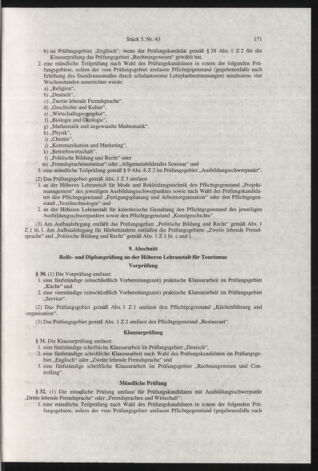 Verordnungsblatt für die Dienstbereiche der Bundesministerien für Unterricht und kulturelle Angelegenheiten bzw. Wissenschaft und Verkehr 19980501 Seite: 19