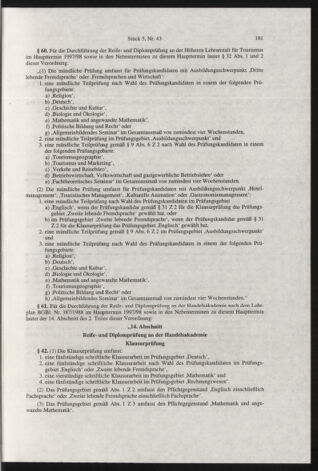 Verordnungsblatt für die Dienstbereiche der Bundesministerien für Unterricht und kulturelle Angelegenheiten bzw. Wissenschaft und Verkehr 19980501 Seite: 29