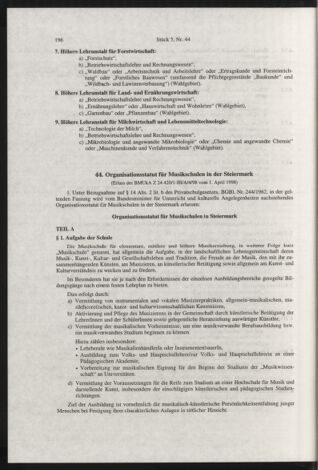 Verordnungsblatt für die Dienstbereiche der Bundesministerien für Unterricht und kulturelle Angelegenheiten bzw. Wissenschaft und Verkehr 19980501 Seite: 44