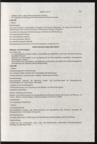 Verordnungsblatt für die Dienstbereiche der Bundesministerien für Unterricht und kulturelle Angelegenheiten bzw. Wissenschaft und Verkehr 19980601 Seite: 49