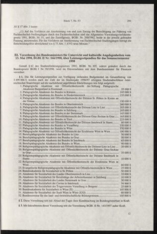 Verordnungsblatt für die Dienstbereiche der Bundesministerien für Unterricht und kulturelle Angelegenheiten bzw. Wissenschaft und Verkehr 19980701 Seite: 3