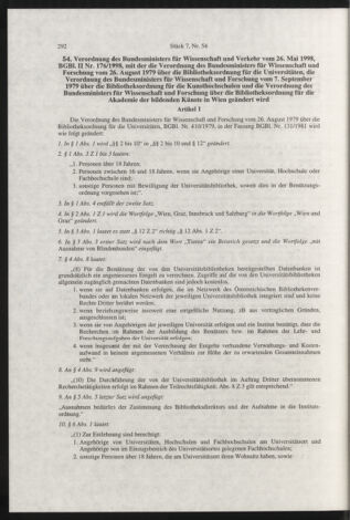 Verordnungsblatt für die Dienstbereiche der Bundesministerien für Unterricht und kulturelle Angelegenheiten bzw. Wissenschaft und Verkehr 19980701 Seite: 4